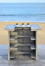 Safavieh Outdoor Living Collection Monterey Washed Bar Table, Grey Safavieh