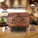 Personalized Cutting Board - Custom Engraved Charcuterie Boards - Gift For Wedding, Bridal Shower, Engagement, Anniversary, Mother's Day, Father's Day - Best Gift Idea For Couples - Hand Made in USA FastNGift