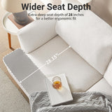 Busaurus Loveseat Sofa 56", Small Couches for Small Spaces, Mid Century Love Seat Couches for Living Room, Upholstered 2-Seater Small Couch for Bedroom, Apartment, Beige Busaurus