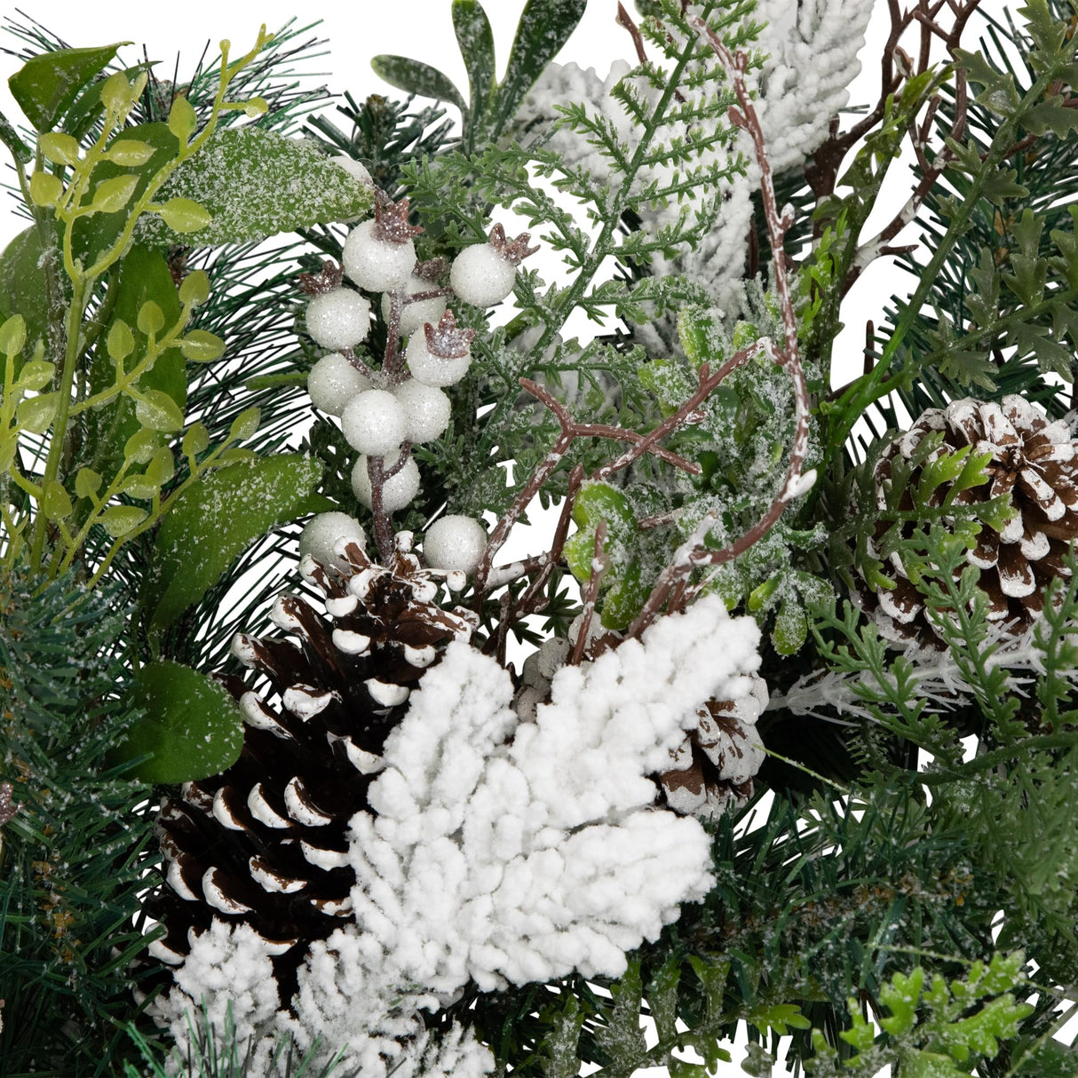 Northlight Real Touch™ Frosted Pinecones and Berries Christmas Wreath - 36" - Unlit Northlight
