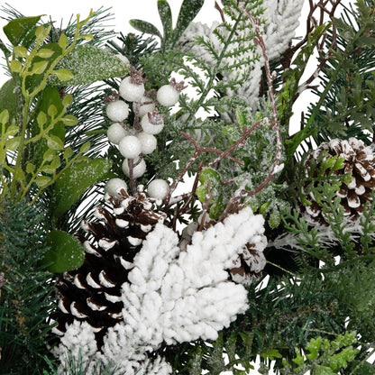 Northlight Real Touch™ Frosted Pinecones and Berries Christmas Wreath - 36" - Unlit