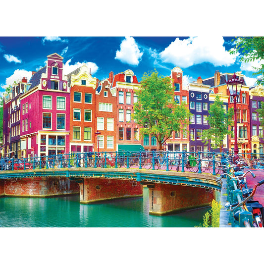 RoseArt - Kodak Premium - Colorful Waterfront Buildings, Amsterdam - 1000 Piece Jigsaw Puzzle for Adults