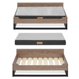 TailZzz Wooden Dog Bed and Dog Couch with Water-Resistant Mattress, Small to Medium Elevated Pet Bed with Calming Mattress, Greenguard Gold Certified, Dog Beds & Furniture, Milo, Walnut TailZzz