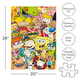 AQUARIUS Nickelodeon 90s Puzzle (1000 Piece Jigsaw Puzzle) - Officially Licensed Nickelodeon Merchandise & Collectibles - Glare Free - Precision Fit - 20 x 28 Inches AQUARIUS