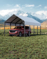 Garveelife 13'x21'x11' Oversized Metal Carport, Steel Heavy Duty Carport for All-Weather, Permanent Shelter for Bass Boats, Pickup Trucks, and Tractors, N.W. 660 Lbs GarveeLife
