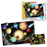 The Learning Journey Puzzle Doubles Glow in the Dark - Space - 100 Piece Glow in the Dark Puzzle, Space Puzzles For Kids Ages 4-8, Solar System Puzzle For Kids, Award Winning Educational Toys The Learning Journey