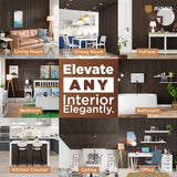 Avana Acoustic Wood Wall Panels – 94.4 x 12.6 Inch Dark Walnut Acoustic Panels 2 PCs – Wall Panels For Interior Wall Decor for Homes, Offices, Studios – Aesthetically Pleasing Wood Panels For Wall Avana