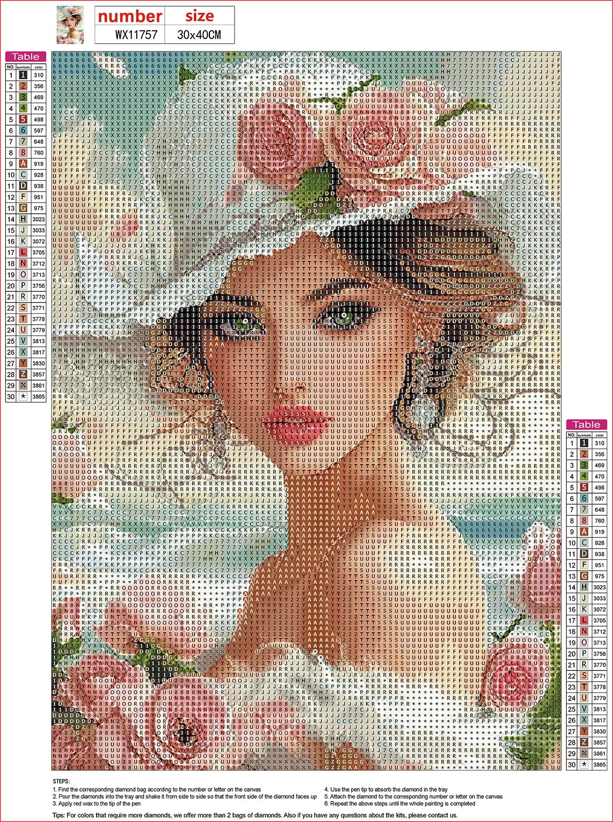 MXJSUA Beautiful Woman Diamond Painting Kits for Adults, 5D Diamond Art Kits for Beginners, DIY Full Round Drill Picture with Diamond for Home Wall Decor, 12x16 Inch MXJSUA
