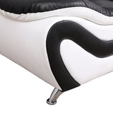 Beverly Fine Furniture 3 Piece Aldo Modern Sofa Set, Black/White Beverly Fine Furniture