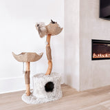 MAU Modern Cat Tree Tower for Large Cats, Real Branch Luxury Cat Condo, Wood Cat Tower, Cat Scratching Tree, Cat Condo, Cat Lover Gift, Luxury Cat, Cat Gifts by Mau Lifestyle Mau Lifestyle