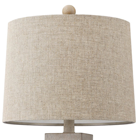 BOBOMOMO 27.75" Table Lamp with USB C+A Charging Ports Set of 2 Antique Nightstand Lamp for Bedroom Living Room Farmhouse Office Retro Rustic Resin Bedside Desk Lamps Washed White BOBOMOMO