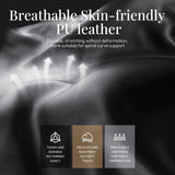 MEENICE Ergonomic Gaming Chair with Pocket Spring Cushion and Breathable Leather, Cooling Gel and Massage Lumbar Support, Adjustable High Back Office Chair for Adults and Kids - Supports up to 300LBS MEENICE