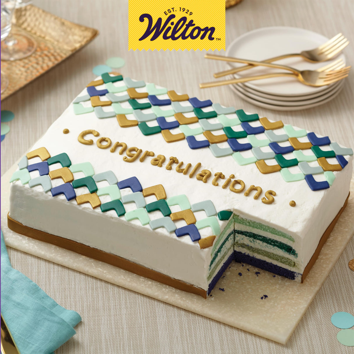 Wilton Easy Layers Sheet Cake Pan, Rectangle Sheet Pan, 2-Piece Baking Sheets Set, Steel Wilton