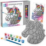 MindWare Paint Your Own Stepping Stone Unicorn - Kit Includes Weather Proof Stone, Paint and Brushes MindWare