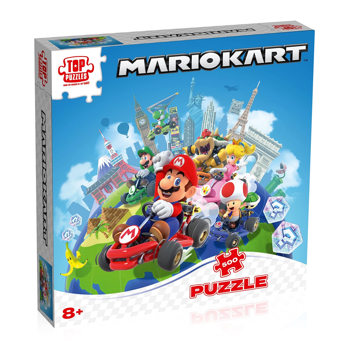 Top Trumps Mario Kart Puzzle 500 Pieces - Toys for Kids 10+ Years and All Adventure Fans, to Play Alone or in Company, Includes Poster