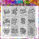 Geyoga 48 Pcs Mandala Coloring Cardstock for Adult Bulk Mandala Patterns Coloring Posters Cards 11 x 8.26'' Inspirational Positive Stress Relieving Activity for Kids Craft Geyoga