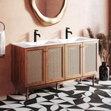 Swiss Madison SM-BV666-C Classe 60" Double Free Standing Vanity Cabinet Only - Less Vanity Top - Oak Swiss Madison