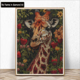 Kaliosy 5D Diamond Art Kits for Adults Strawberry Giraffe by Number Kits, Diamond Painting Art Animal DIY Full Drill Crystal Craft Cross Stitch Embroidery Decoration (12x16 inch) 30x40 cm Kaliosy
