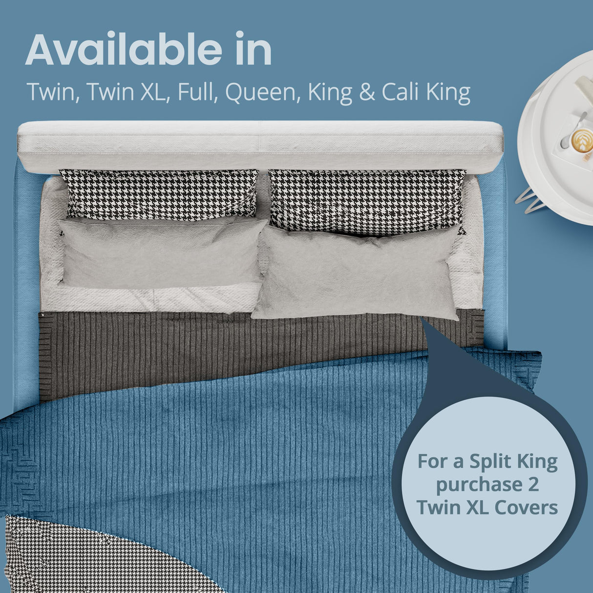 SafeRest Waterproof King Size Mattress Protector - Fitted with Stretchable Pockets - Machine Washable Cotton Mattress Cover for Bed SafeRest