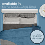 SafeRest Waterproof King Size Mattress Protector - Fitted with Stretchable Pockets - Machine Washable Cotton Mattress Cover for Bed SafeRest