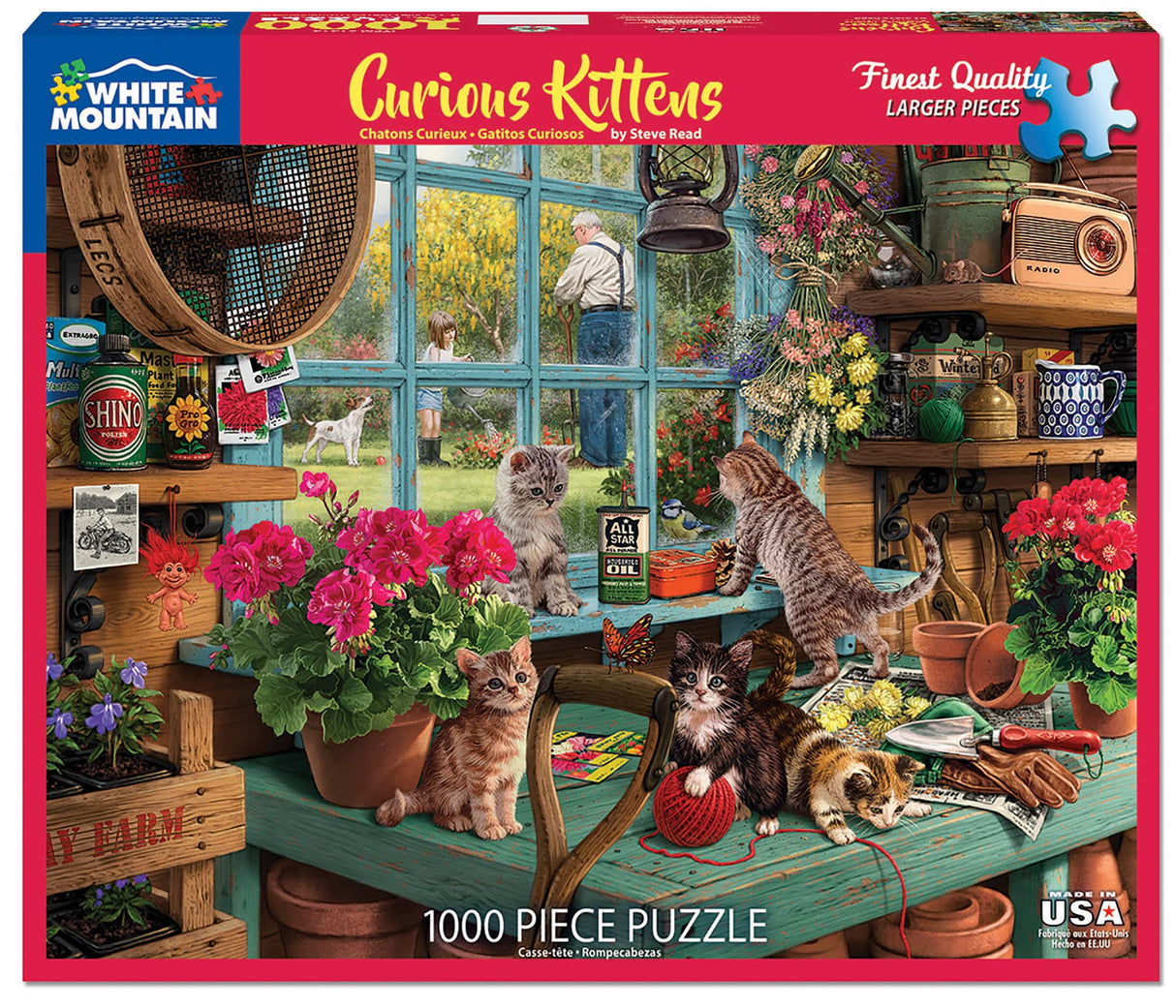 White Mountain Puzzles Curious Kittens - 1000 Piece Jigsaw Puzzle White Mountain