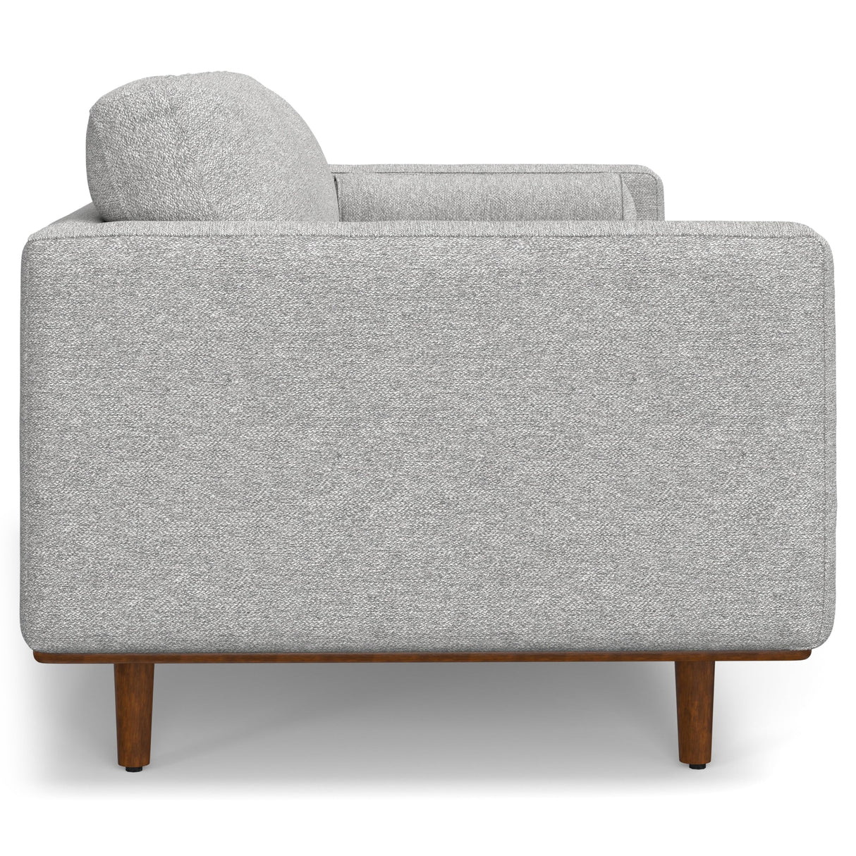 SIMPLIHOME Morrison Mid-Century Modern 89 Inch Wide Sofa in Mist Grey Woven-Blend Fabric, For the Living Room and Family Room SIMPLIHOME