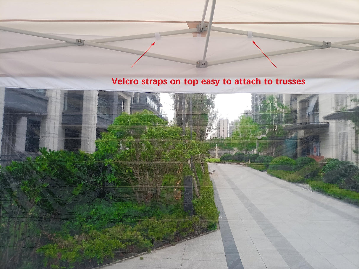 SCOCANOPY Clear Window Sidewall for 12x12 Canopy Frame, 3 Pack Sunwalls Only,(White) SCOCANOPY