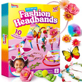 Klever Kits Headband Making Kit for Girls - Make Your Own Fashion Headbands - DIY Hair Accessories Set, DIY Arts and Crafts Gifts for 5 6 7+ Year Old Klever Kits