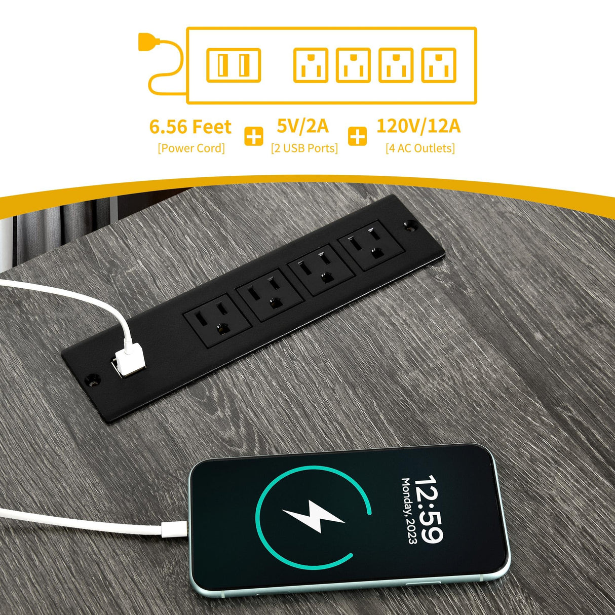 DWVO U Shaped Desk with Drawers, 79" Reversible L Shaped Desk with Power Outlets & LED Lights, Corner Computer Desk with Monitor Stand & Storage Shelves, Grey DWVO