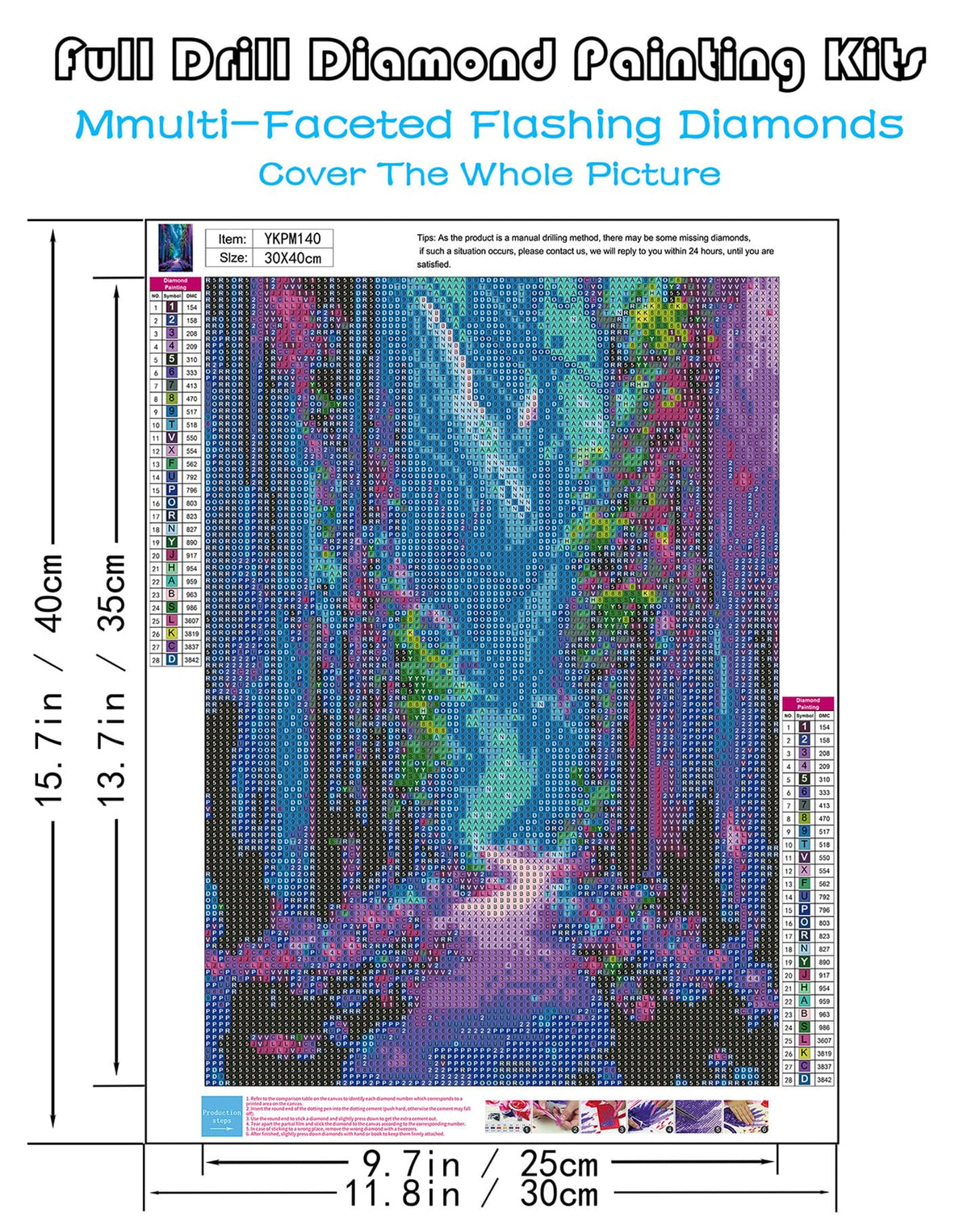 KINPLUB Landscape 5D Diamond Painting Kits for Adults, Tree Cross Diamond Art Kits for Beginners, DIY Full Round Drill Paint by Diamonds, Home Wall Decor 12 x 16 Inch KINPLUB