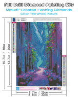 KINPLUB Landscape 5D Diamond Painting Kits for Adults, Tree Cross Diamond Art Kits for Beginners, DIY Full Round Drill Paint by Diamonds, Home Wall Decor 12 x 16 Inch KINPLUB