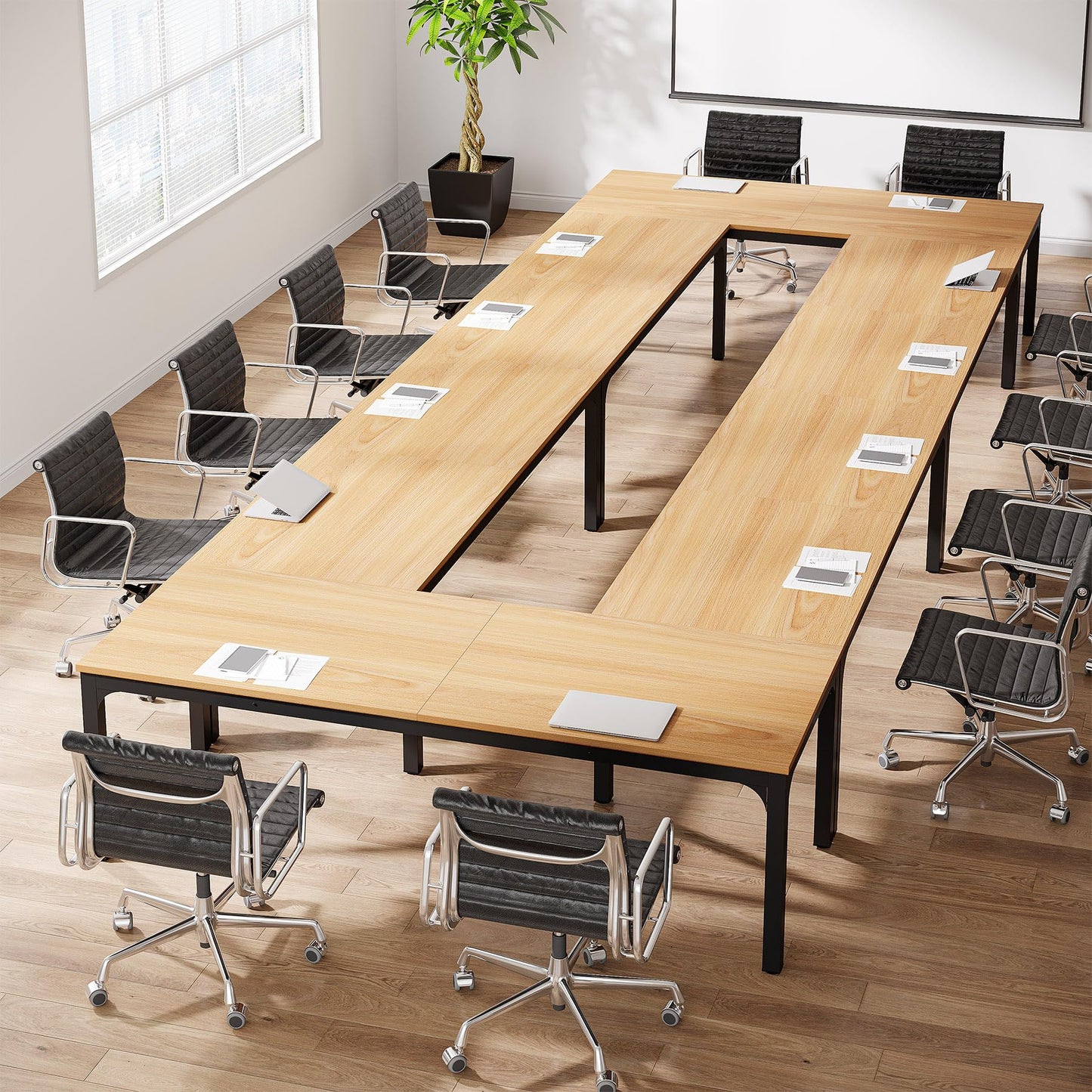 LITTLE TREE Large Rectangle Conference Meeting Seminar BusinessTable for 10-14 Person