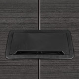 Regency Conference Room Table, 8 ft, Mahogany/Black Regency