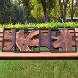 Warmaxx Rustic Teak Wood Wall Decor 17''x17 Farmhouse Live Edge Wall Art Decoration for Home Living Room Bedroom Office Handcrafted Square Wooden Flower Design Wall Décor Warmaxx