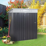 Vongrasig 5 x 3 x 6 FT Outdoor Storage Shed Clearance with Lockable Door Metal Garden Shed Steel Anti-Corrosion Storage House Waterproof Tool Shed for Backyard Patio, Lawn and Garden (Dark Gray) Vongrasig
