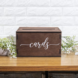 Wooden Wedding Card Box with Slot & Lid | Decorations for Reception for Wedding Gifts & Money | Baby & Bridal Shower, Graduation - Standard Size Heather & Willow