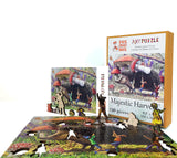 Wooden Jigsaw Puzzlе for Adults - Uniquely Shaped Pieces - Made in The USA by FoxSmartBox - 240 Pieces - Majestic Harvest FoxSmartBox