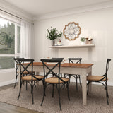 Deco 79 Wooden Scroll Home Wall Decor Carved Beading Wall Sculpture with Metal Accents, Wall Art 27" x 1" x 27", Brown Deco 79