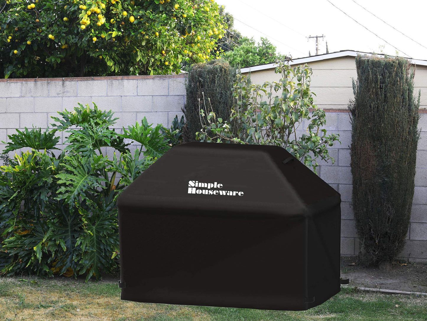 Simple Houseware 72 in. Waterproof Heavy Duty Gas BBQ Grill Cover, Weather-Resistant Polyester