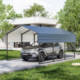 Metal Carport 10'x15'x8.5' Ft Heavy Duty Grey Galvanized Steel Roof Multi-Use Shelter Canopy with Metal Frame, Prefab Carport Garage for Cars, Boats, and Tractors DEYEGELEA