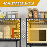 Heavy Duty N.S.F. Certified 4‑Tier Steel Wire Shelving with Wheels, 800 lb Commercial Storage Rack, Adjustable Utility Shelf for Home, Garage, Restaurant Storage Shelves (Black, 46" x 17.7" x 65") Generic