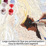 Petrala Paint by Numbers for Adults Canvas Highland Cow DIY Acrylic Adult Paint by Number Kits Colorful Mom Baby Cow Paintworks Animals Artwork Without Frame, 16x20 Inch Petrala