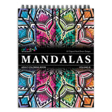 ColorIt Mandalas Volume IX Spiral Bound Adult Coloring Book with 50 Mandala Patterns for Relaxation and Stress Relief - Includes Perforated Pages, Thick Paper, Hardback Covers, and Blotter Page ColorIt