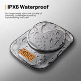 GRAM PRES Food Kitchen Scale Digital Weight Grams and Oz with IPX6 Waterproof，Professional Stainless Steel Digital Kitchen Food Scale 11lb/0.01oz with Bowl for Weight Loss Dieting Baking Cooking GRAM PRES