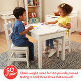Melissa & Doug Wooden Table & Chairs - White Melissa & Doug