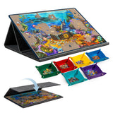 Becko US 1000 Piece Tilting Puzzle Board with 6 Trays & Cover, Adjustable Puzzle Table with Stand/Easel, Portable & Lightweight Mat for Puzzle Storage, for 1000 Pieces Jigsaw Puzzles (Gray) Becko US