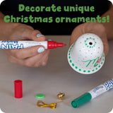 READY 2 LEARN Christmas Crafts - Design Your Own Porcelain Bells - Craft Kit for Kids - Christmas Tree Decorations - All Materials Included, Green,Red, Set of 3 READY 2 LEARN