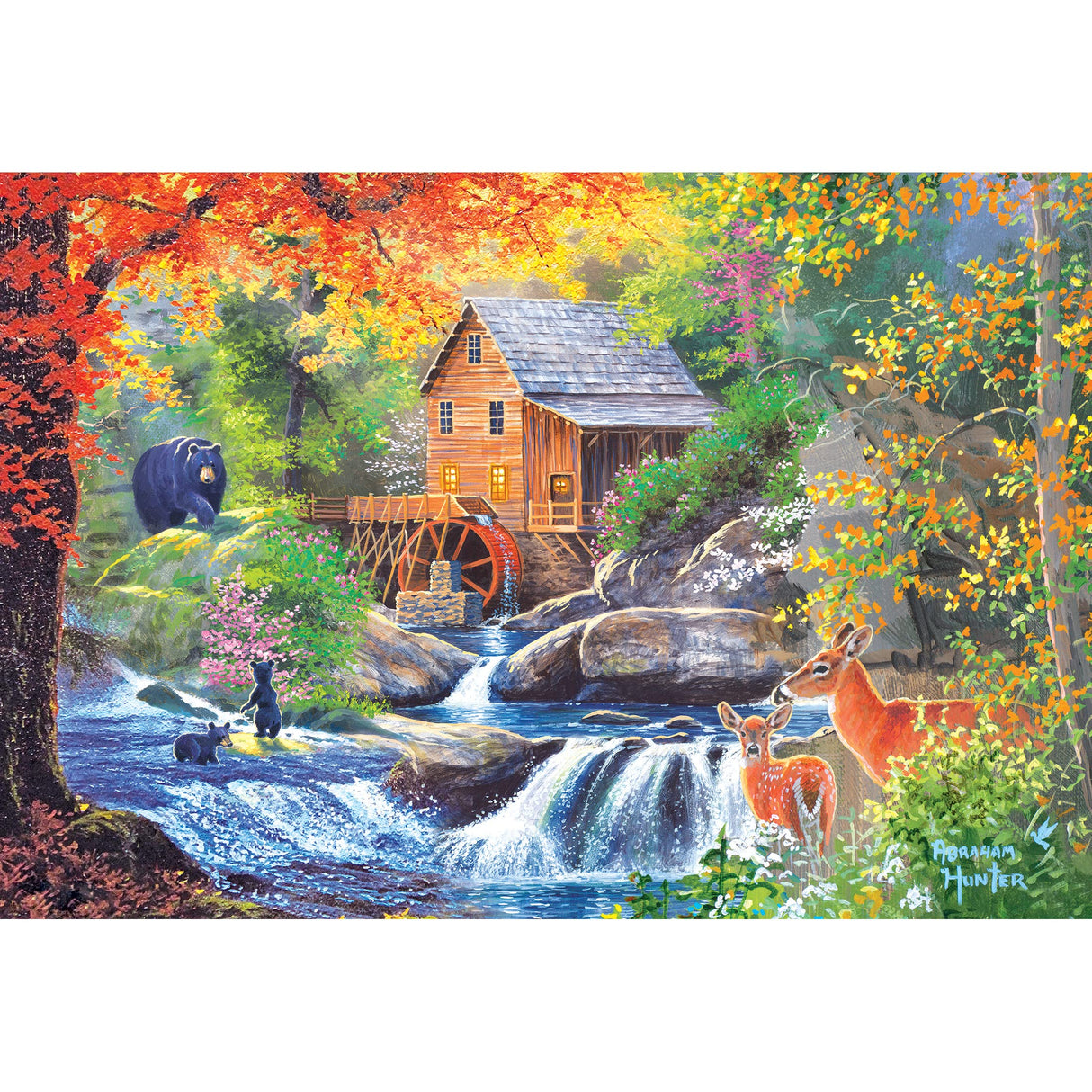 RoseArt - Abraham Hunter - Spring Mill - 2000 Piece Jigsaw Puzzle for Adults RoseArt