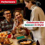 Perfectware 2PLY Christmas Paper Dinner Napkins. Pack of 100CT in Green and Red. 15 x 17 Paper Dinner Napkin Set Perfectware
