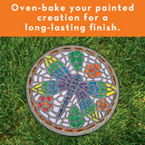 MindWare Paint Your Own Stepping Stone: Dragonfly - Paint Your Own Stepping Stones for Kids Craft Kit Includes Paint, Brushes and Instructions MindWare